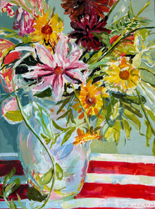  Wildflowers and Red Stripes, 48x36”