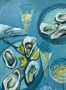  Oysters and Champagne, 36 x 48