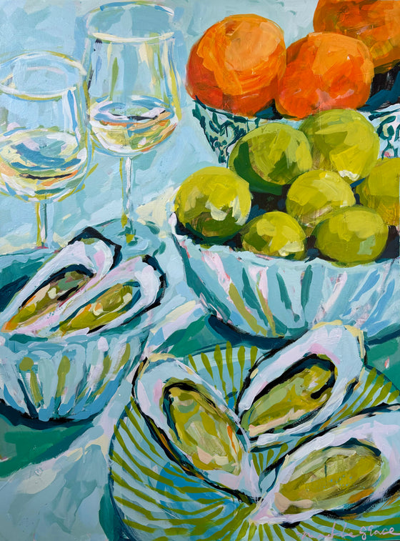 Oysters, Limes, and Wine, 48x36”