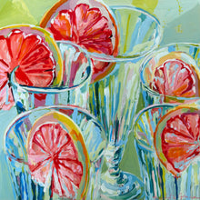  Grapefruit and Crystal, 30x30"