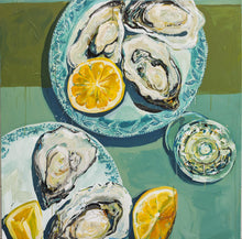  Oysters and Champagne, 36 x 36