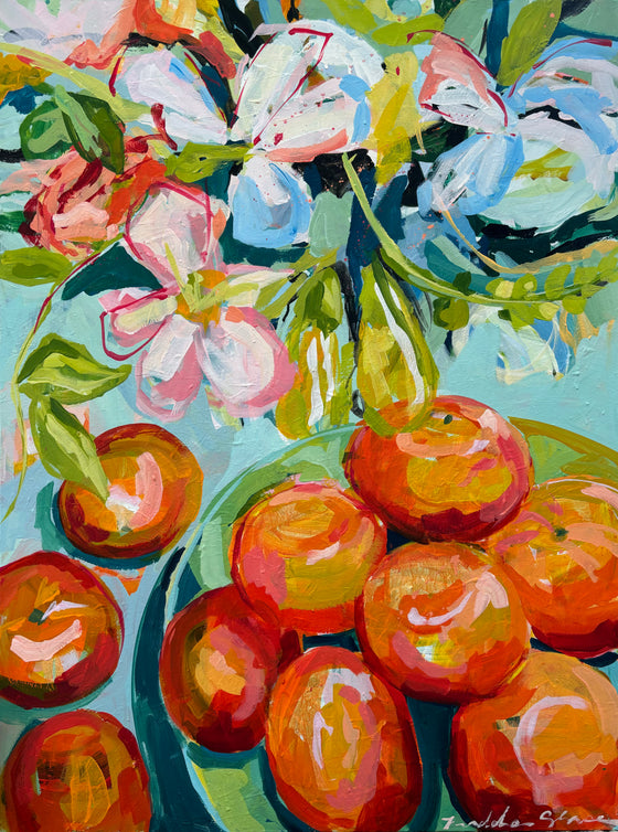 Oranges and Wildflowers, 40x30"