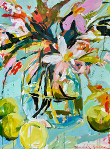  Limes and Florals, 48x36"