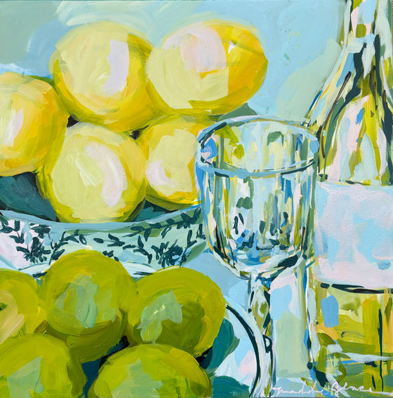 Lemons, Limes, and Wine, 20x20