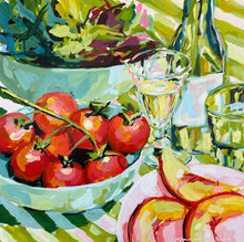  Peaches and Tomatoes Tablescape, 30x30