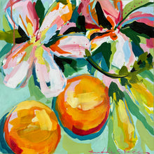  Oranges and Flowers, 16x16"