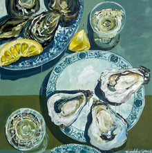  Oysters and Champagne, 36 x 36