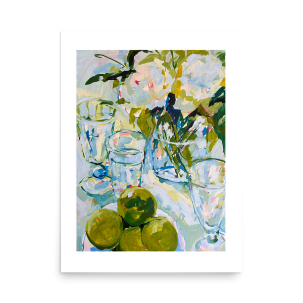 Limes and Floral Print